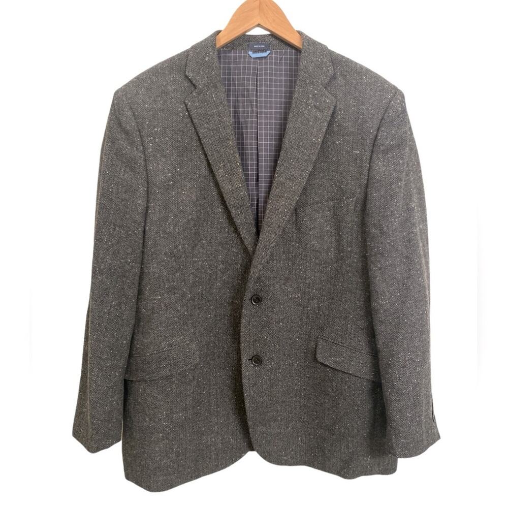 Made by Cam Newton Charcoal Herringbone Sport Coat Size 44R